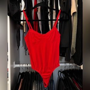 Red bodysuit